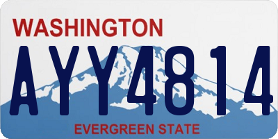 WA license plate AYY4814