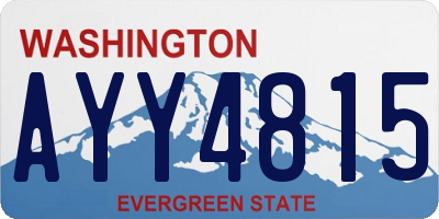 WA license plate AYY4815