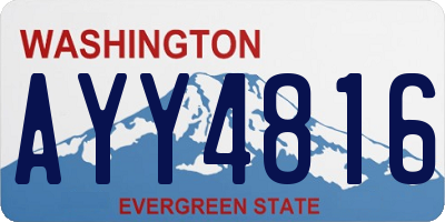 WA license plate AYY4816