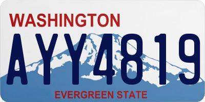 WA license plate AYY4819