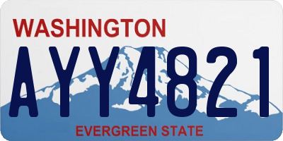 WA license plate AYY4821