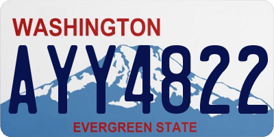 WA license plate AYY4822