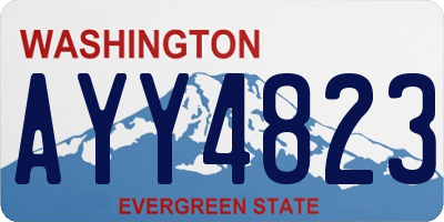 WA license plate AYY4823