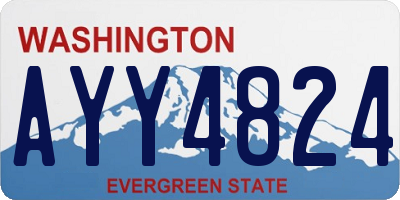 WA license plate AYY4824