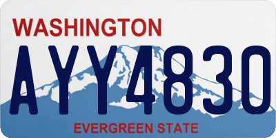 WA license plate AYY4830