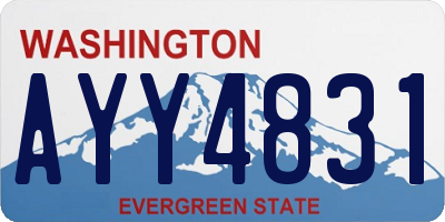 WA license plate AYY4831