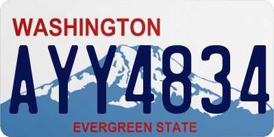 WA license plate AYY4834