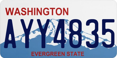 WA license plate AYY4835