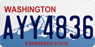 WA license plate AYY4836