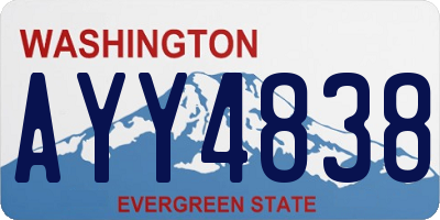 WA license plate AYY4838