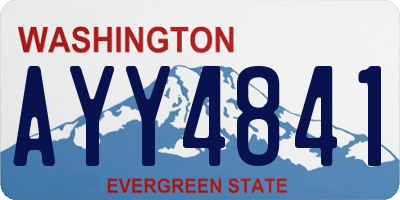 WA license plate AYY4841