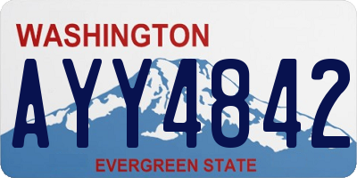 WA license plate AYY4842