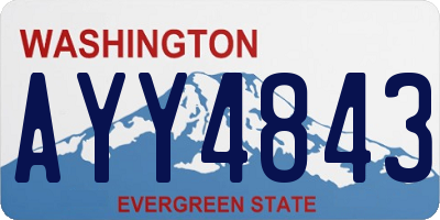 WA license plate AYY4843