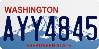 WA license plate AYY4845