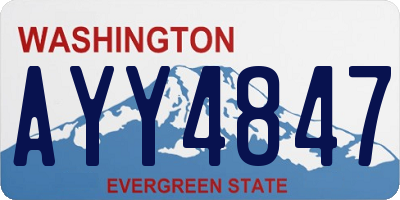 WA license plate AYY4847