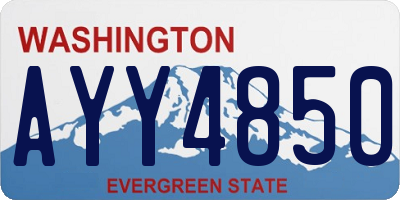 WA license plate AYY4850