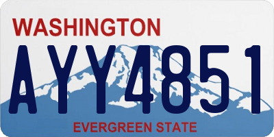 WA license plate AYY4851