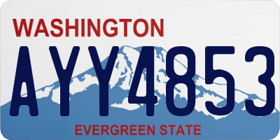 WA license plate AYY4853