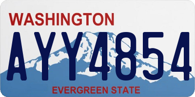 WA license plate AYY4854