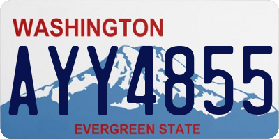 WA license plate AYY4855