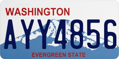 WA license plate AYY4856