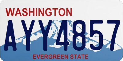 WA license plate AYY4857