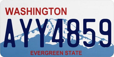 WA license plate AYY4859