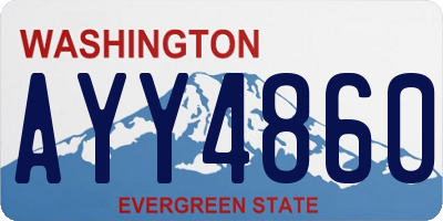 WA license plate AYY4860