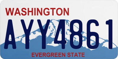 WA license plate AYY4861