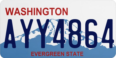 WA license plate AYY4864