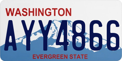 WA license plate AYY4866