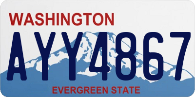 WA license plate AYY4867