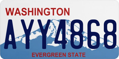 WA license plate AYY4868