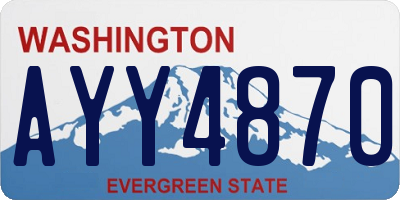 WA license plate AYY4870