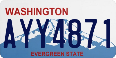 WA license plate AYY4871