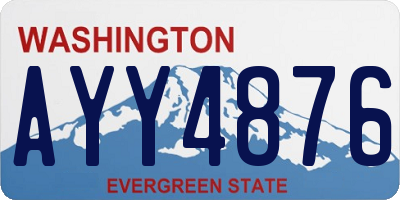 WA license plate AYY4876