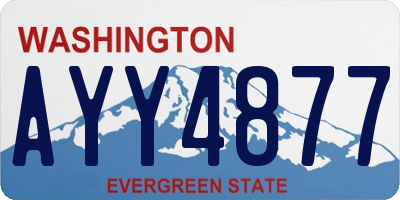 WA license plate AYY4877