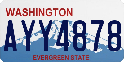 WA license plate AYY4878