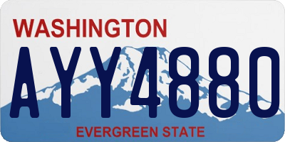 WA license plate AYY4880