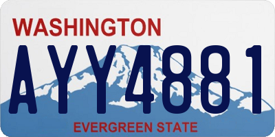 WA license plate AYY4881