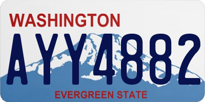 WA license plate AYY4882