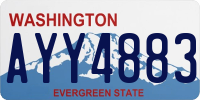 WA license plate AYY4883