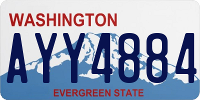 WA license plate AYY4884