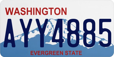 WA license plate AYY4885