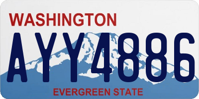 WA license plate AYY4886