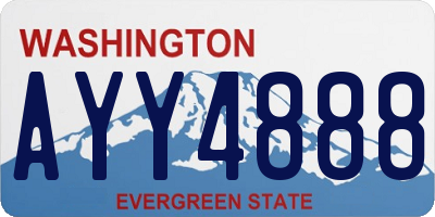 WA license plate AYY4888