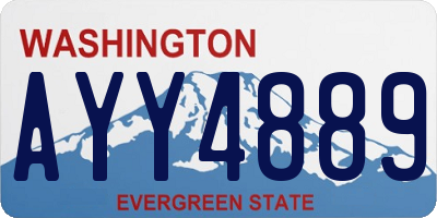 WA license plate AYY4889