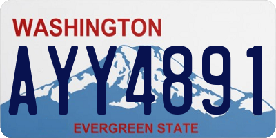 WA license plate AYY4891