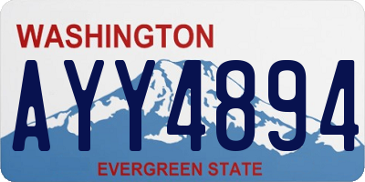 WA license plate AYY4894