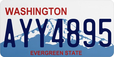 WA license plate AYY4895